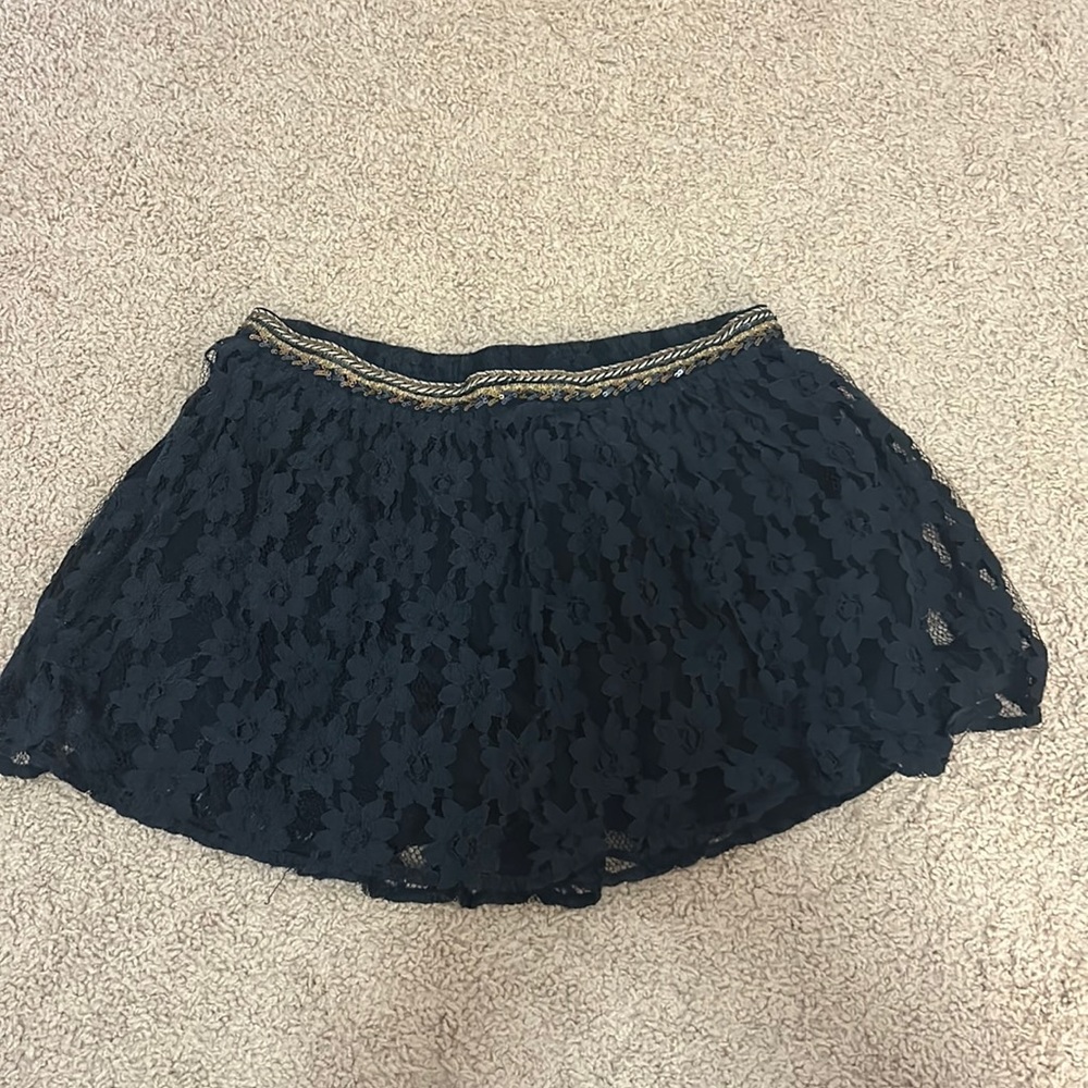 Hollister - Navy Lace Skirt